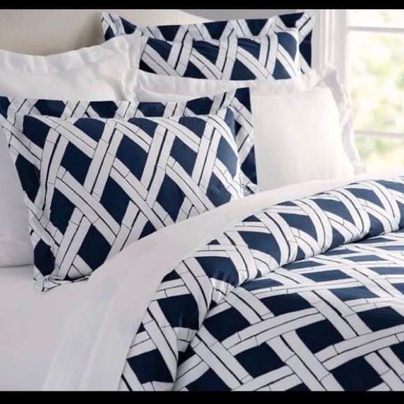 Pottery Barn Bedding Pottery Barn Cera Trellis Print Duvet Covercal King Poshmark